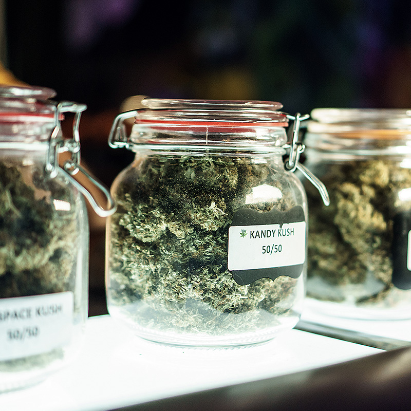 jars on wall